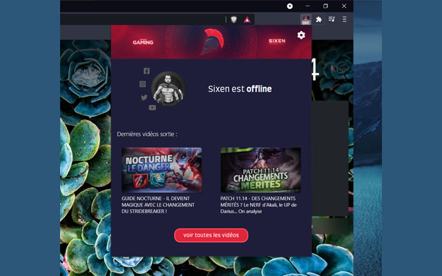 SixenTV Extension  from Chrome web store to be run with OffiDocs Chromium online