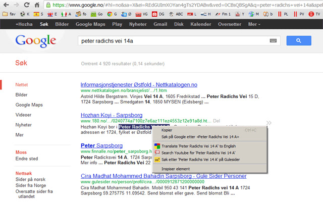 Search i Gulesider Norge מחנות האינטרנט של Chrome להפעלה עם OffiDocs Chromium באינטרנט