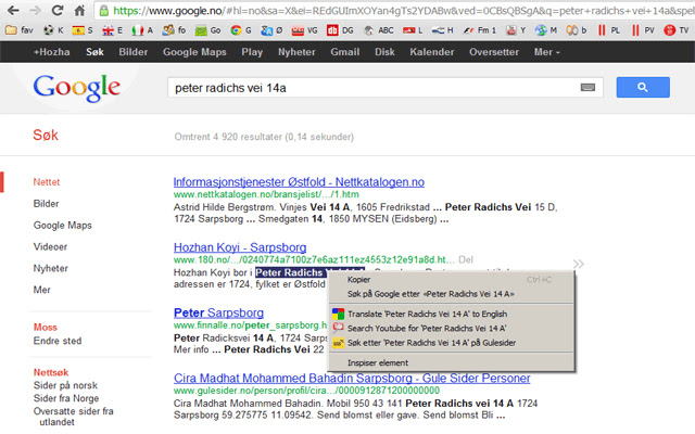 Søk i Gulesider Norge  from Chrome web store to be run with OffiDocs Chromium online
