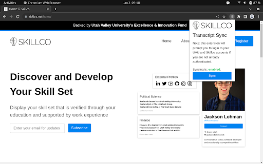 Skillco Sync  from Chrome web store to be run with OffiDocs Chromium online