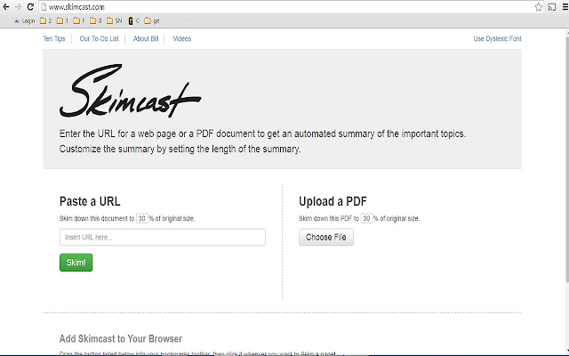 Skimcast  from Chrome web store to be run with OffiDocs Chromium online