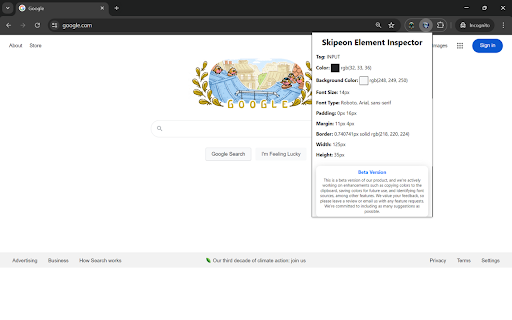 Skipeon Element Inspector  from Chrome web store to be run with OffiDocs Chromium online