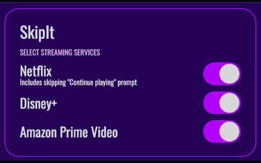 SkipIt  from Chrome web store to be run with OffiDocs Chromium online