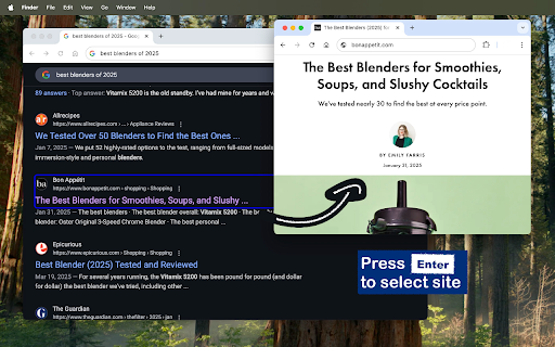 SkipScroll Navigate Google With a Keyboard  from Chrome web store to be run with OffiDocs Chromium online