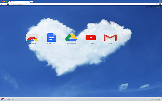 Sky Love Theme  from Chrome web store to be run with OffiDocs Chromium online