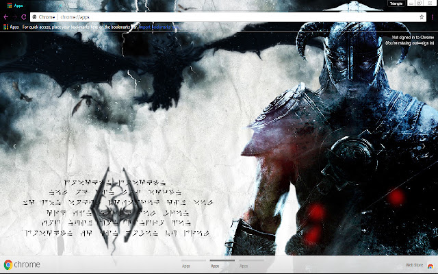 Skyrim Best fit 1366x768  from Chrome web store to be run with OffiDocs Chromium online