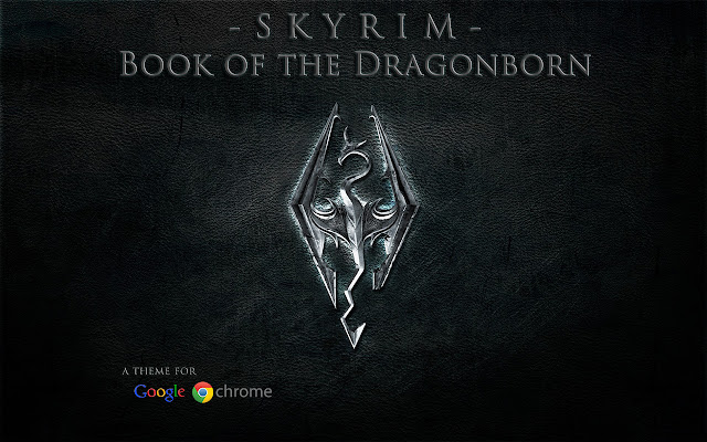 Skyrim: Book of the Dragonborn Theme  from Chrome web store to be run with OffiDocs Chromium online