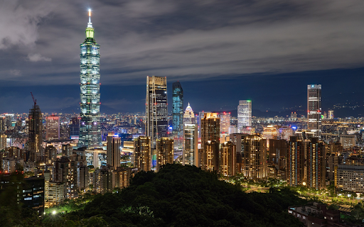 Skyscrapers at night  from Chrome web store to be run with OffiDocs Chromium online
