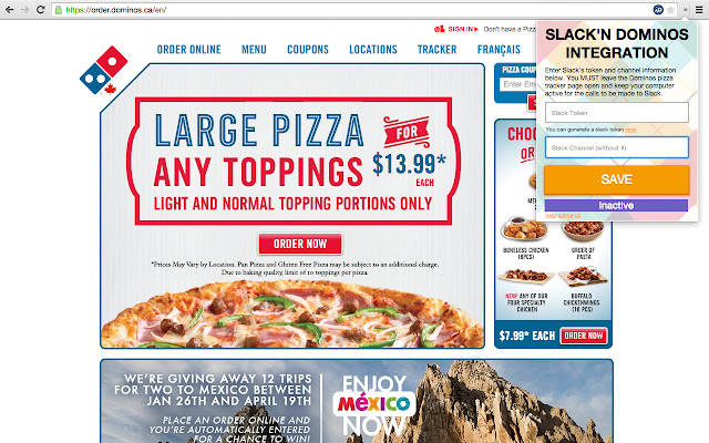 Slackn Dominos Tracking Notify  from Chrome web store to be run with OffiDocs Chromium online