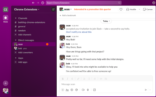 slack with empathy  from Chrome web store to be run with OffiDocs Chromium online