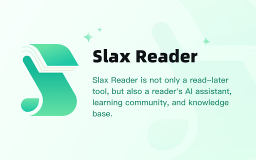 Slax Reader  from Chrome web store to be run with OffiDocs Chromium online