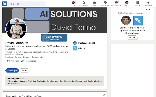 Slected.me  from Chrome web store to be run with OffiDocs Chromium online
