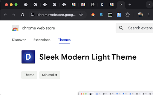 Sleek Dark Modern Theme  from Chrome web store to be run with OffiDocs Chromium online