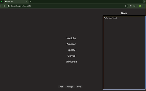 Sleek Favorites  from Chrome web store to be run with OffiDocs Chromium online