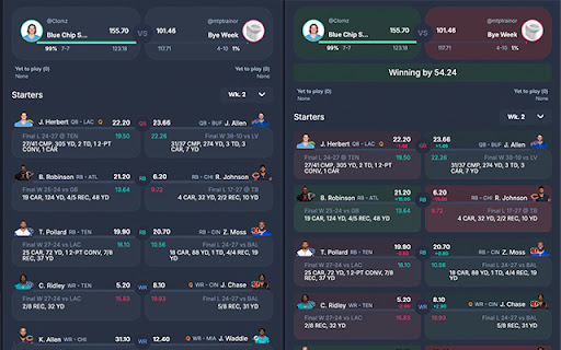 Sleeper.com Matchup Extension  from Chrome web store to be run with OffiDocs Chromium online
