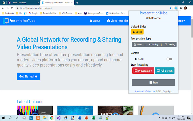 Slideator Recorder  from Chrome web store to be run with OffiDocs Chromium online