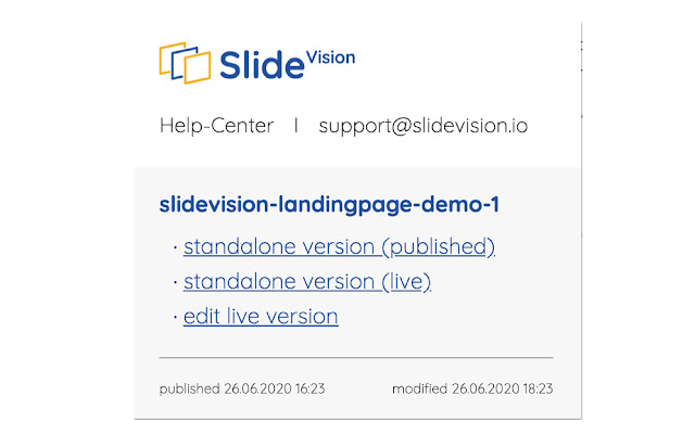 SlideVision Slider Info  from Chrome web store to be run with OffiDocs Chromium online