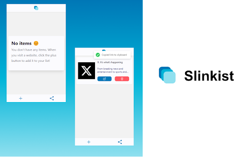 Slinkist  from Chrome web store to be run with OffiDocs Chromium online