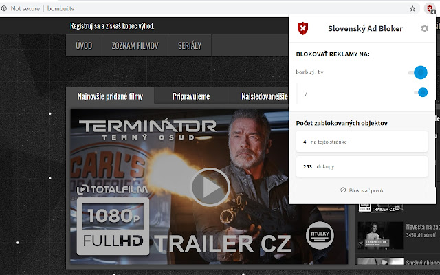 Slovenský Ad Blocker  from Chrome web store to be run with OffiDocs Chromium online