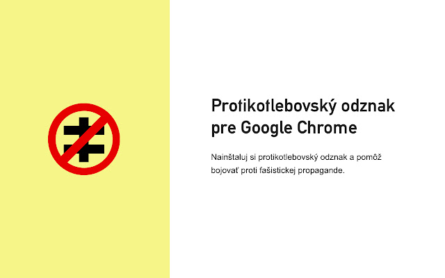 Slovensko bez Kotlebu  from Chrome web store to be run with OffiDocs Chromium online