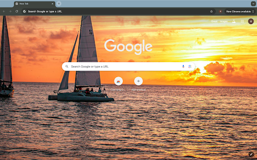 small boat and sunrise  from Chrome web store to be run with OffiDocs Chromium online