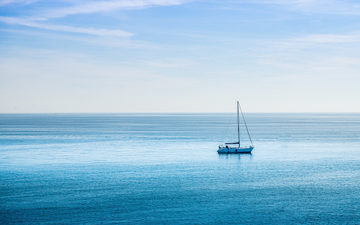 Small boat on the sea  from Chrome web store to be run with OffiDocs Chromium online