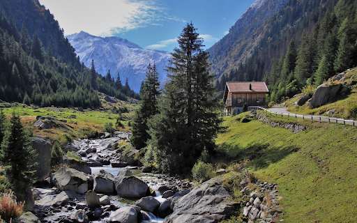 Small house along the mountain road  from Chrome web store to be run with OffiDocs Chromium online