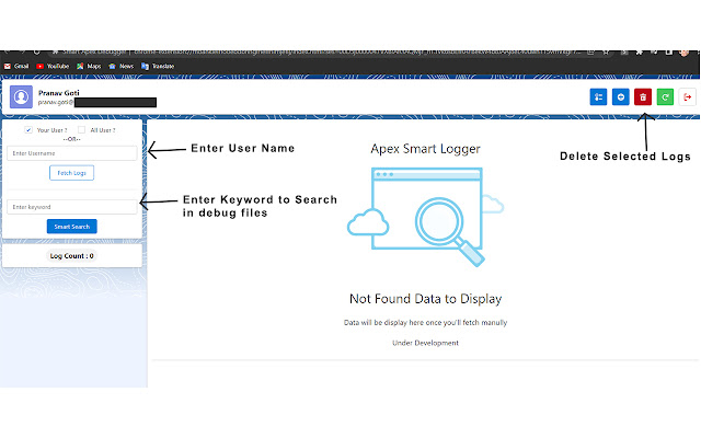 Smart Apex Debugger  from Chrome web store to be run with OffiDocs Chromium online