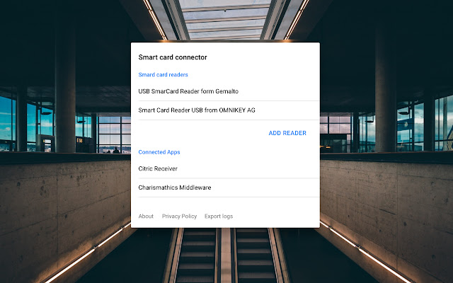 Smart Card Connector  from Chrome web store to be run with OffiDocs Chromium online
