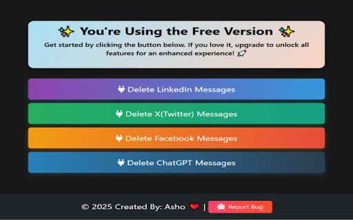 Smart Chats Clean Lnkdn,Facebook,X,ChtGPT  from Chrome web store to be run with OffiDocs Chromium online