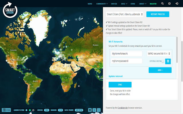 Smart Citizen Kit  from Chrome web store to be run with OffiDocs Chromium online