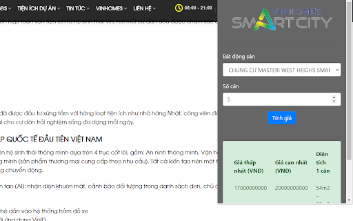 Smart City Hà Nội  from Chrome web store to be run with OffiDocs Chromium online