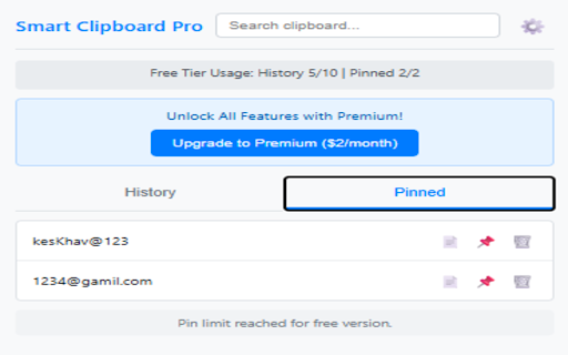 Smart Clipboard Pro  from Chrome web store to be run with OffiDocs Chromium online