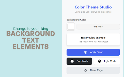 Smart Color Changer  from Chrome web store to be run with OffiDocs Chromium online