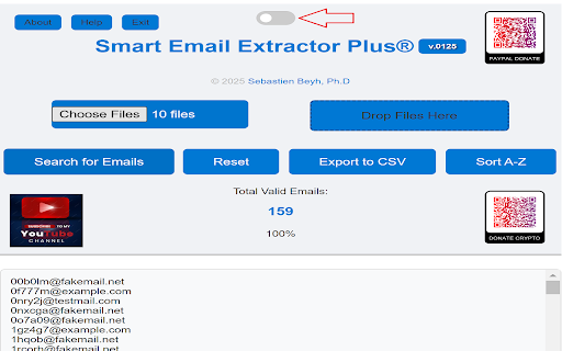 Smart Email Extractor Plus®  from Chrome web store to be run with OffiDocs Chromium online