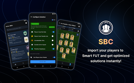 Smart FUT FC SBC Solutions  from Chrome web store to be run with OffiDocs Chromium online