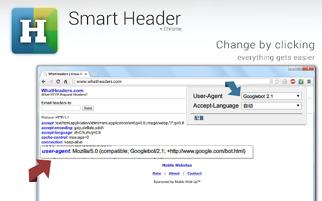 Smart Header  from Chrome web store to be run with OffiDocs Chromium online