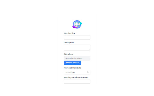 Smart Meeting Scheduler from Chrome web store to be run with OffiDocs Chromium online Smart Meeting Scheduler from Chrome web store to be run with OffiDocs Chromium online