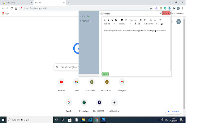 smart_notepad  from Chrome web store to be run with OffiDocs Chromium online