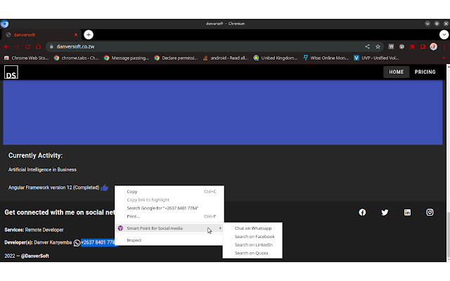 Smart Point for Social media  from Chrome web store to be run with OffiDocs Chromium online