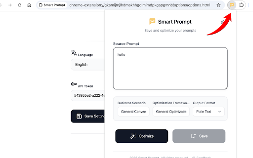 Smart Prompt  from Chrome web store to be run with OffiDocs Chromium online