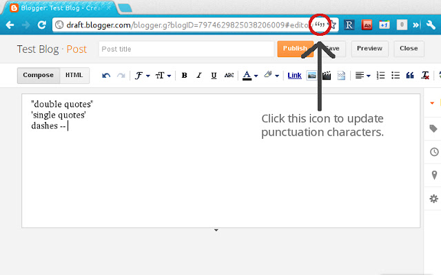Smart Punctuations  from Chrome web store to be run with OffiDocs Chromium online