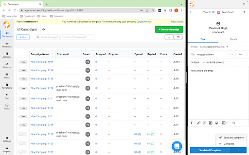 SmartReach Task Manager  from Chrome web store to be run with OffiDocs Chromium online
