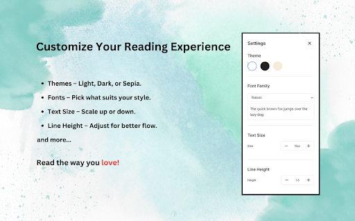 Smart Reader  from Chrome web store to be run with OffiDocs Chromium online