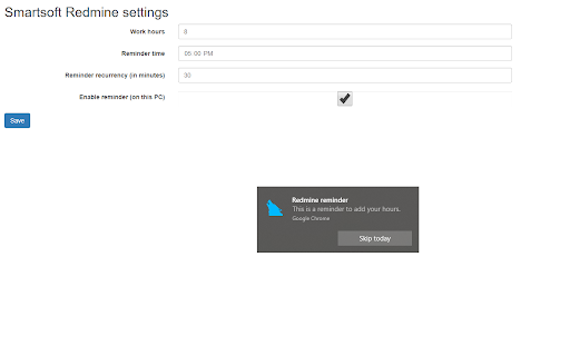 smartsoft redmine  from Chrome web store to be run with OffiDocs Chromium online