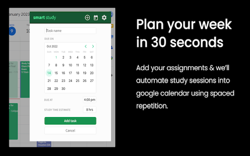 SmartStudy: Scheduler  Time Management Tool  from Chrome web store to be run with OffiDocs Chromium online