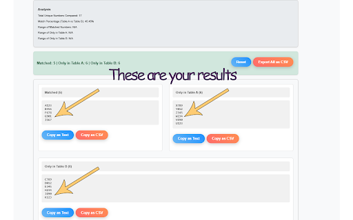 Smart Table Compare  from Chrome web store to be run with OffiDocs Chromium online