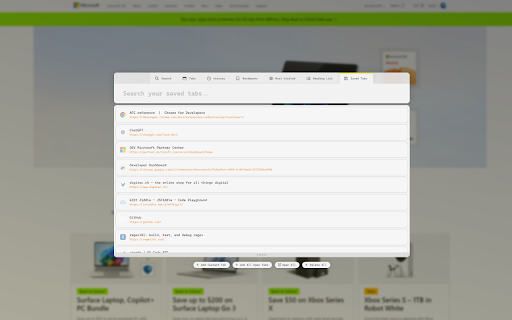 SmartTab Overlay  from Chrome web store to be run with OffiDocs Chromium online