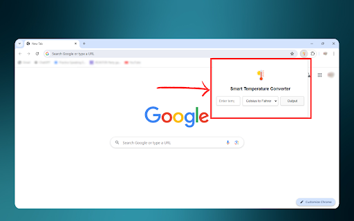 Smart Temperature Converter  from Chrome web store to be run with OffiDocs Chromium online