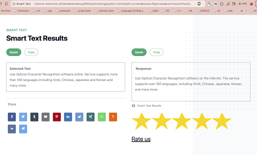 Smart Text  from Chrome web store to be run with OffiDocs Chromium online